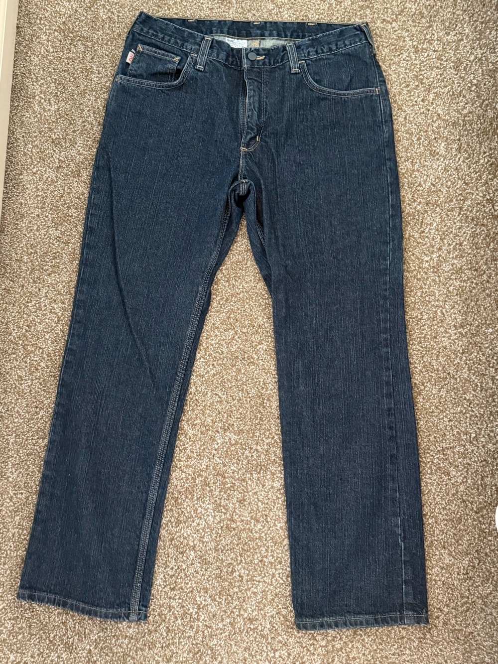 Carhartt FR Dark Blue Men's Straight-Leg Jeans 34/30 NWOT